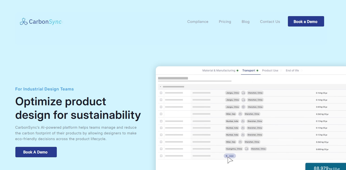 CarbonSync website