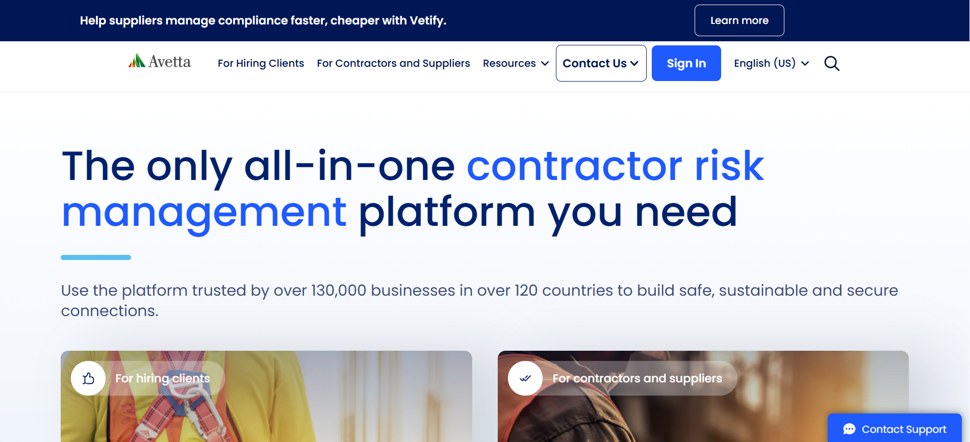 Avetta Website