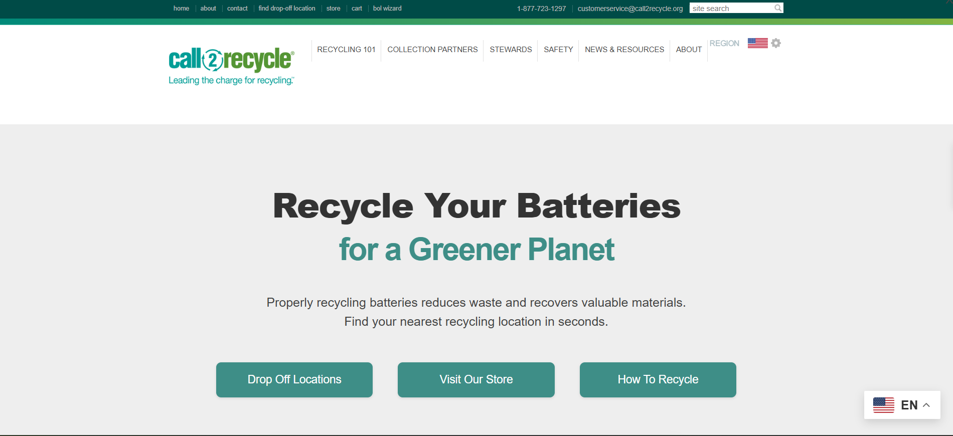 Call2Recycle Website