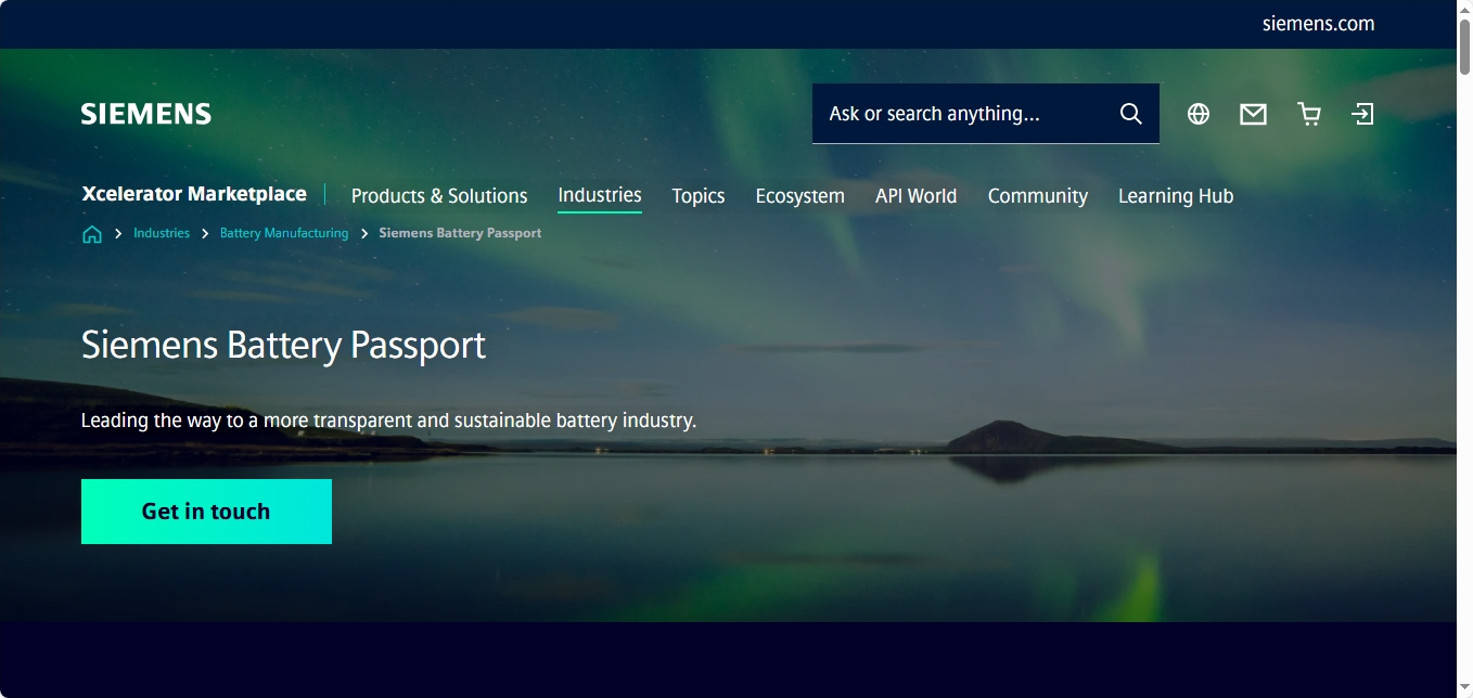 Siemens website